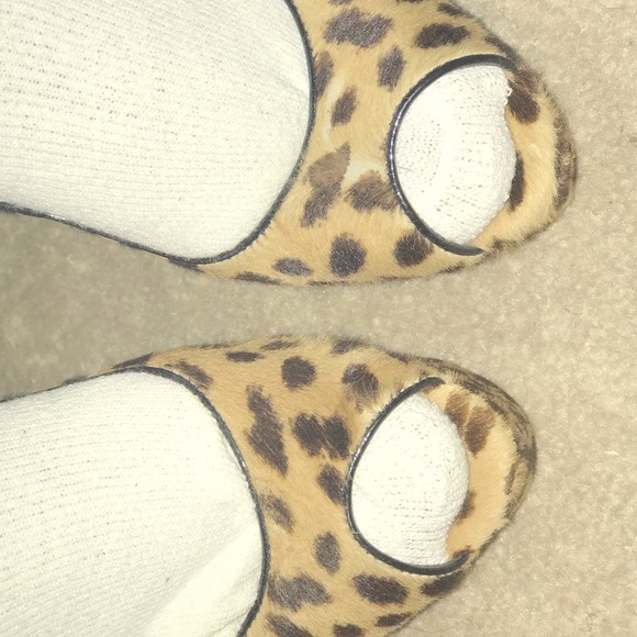 Brian Atwood leopard pony hair open toe pumps - Picture 16 of 16